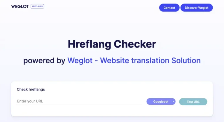 Lo strumento Hreflang Checker fornito da Weglot.