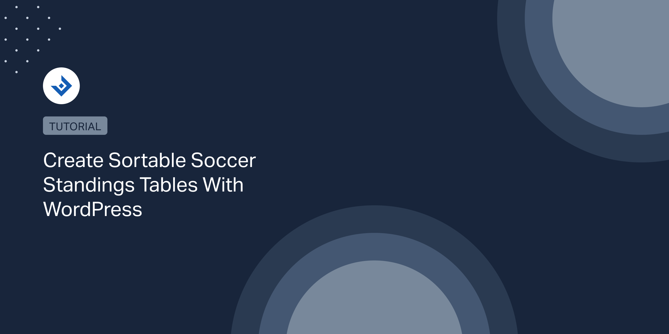 Create Sortable Soccer Standings Tables With WordPress