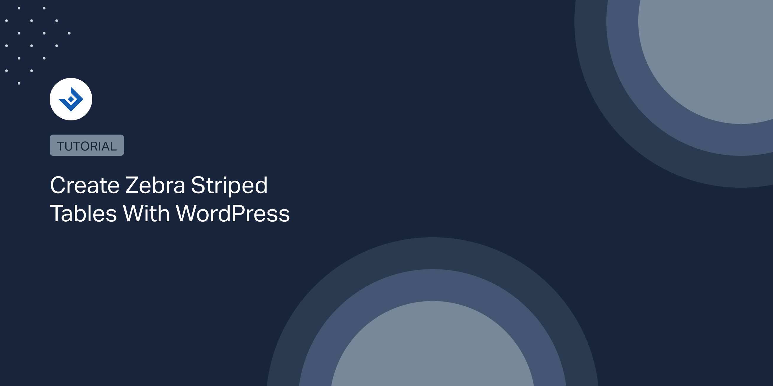 Create Zebra Striped Tables With WordPress