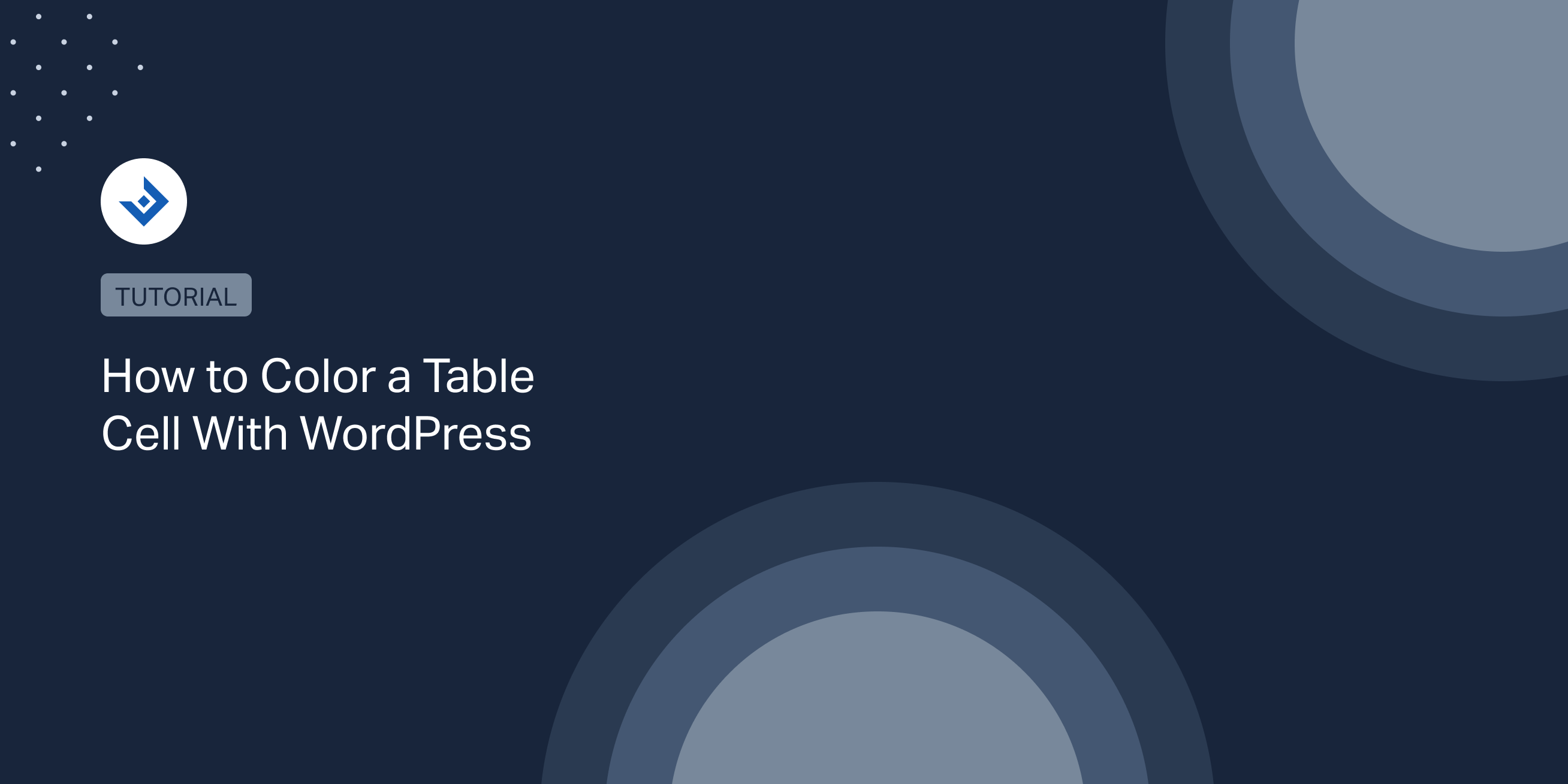 How to Color a Table Cell With WordPress